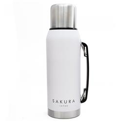 TERMO SAKURA CLASICO DE ACERO INOXIDABLE 1L BLANCO FC