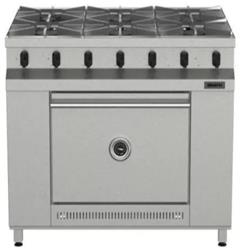 COCINA 1045 6 HORNALLAS AC. INOX AISI 430 ESMERILADO GE BRAFH