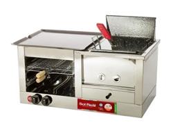 CARLITERO MULTIPLE CON PLANCHA Y FREIDORA SOL REAL ACERO INOX GE