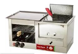 CARLITERO MULTIPLE CON PLANCHA Y FREIDORA SOL REAL ACERO INOX GN