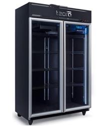 HELADERA EXHIBIDORA VERTICAL 2 PUERTAS BLACK 950 LITROS TEORA TEV950-N